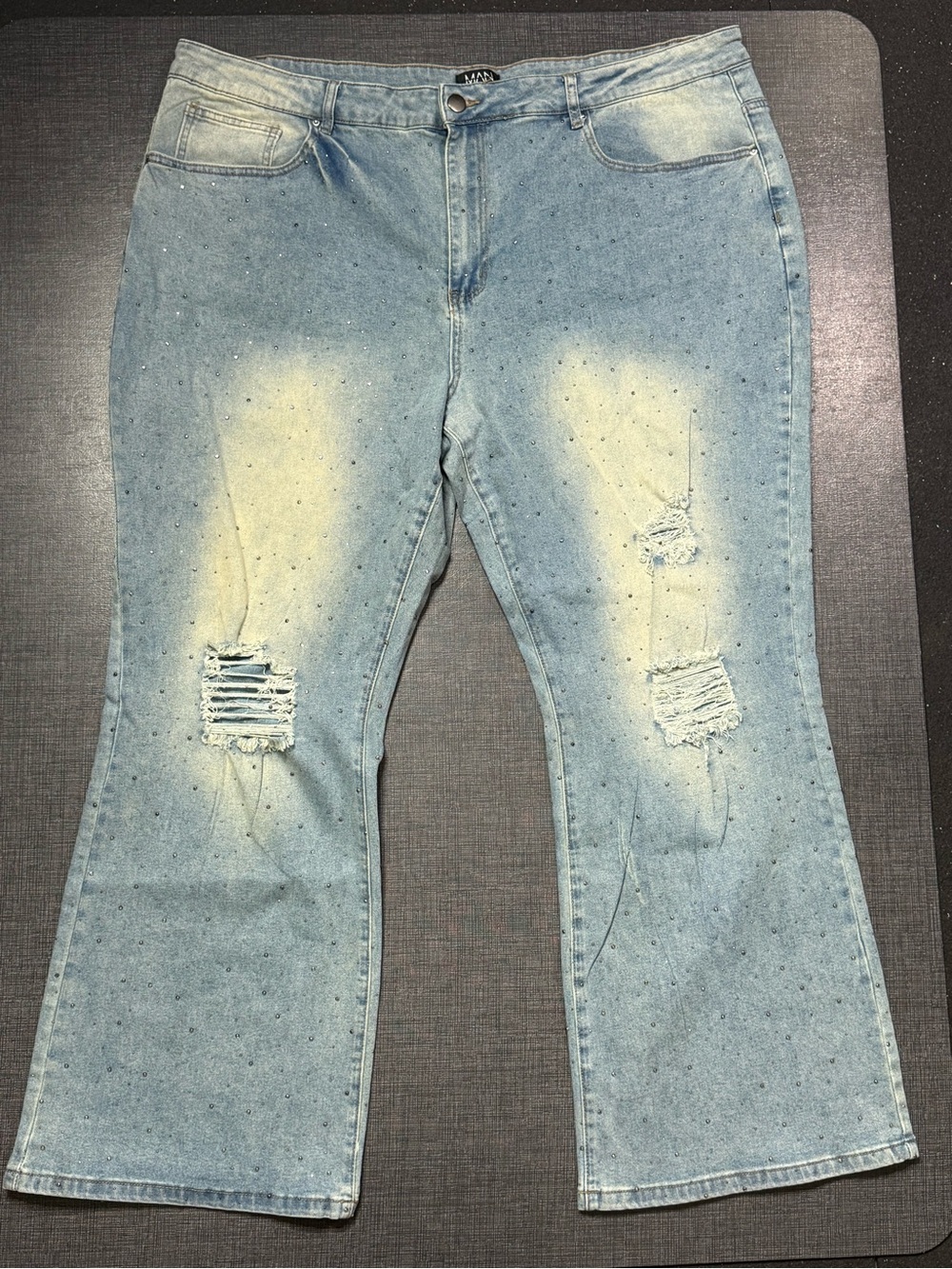 boohooMAN studded pants